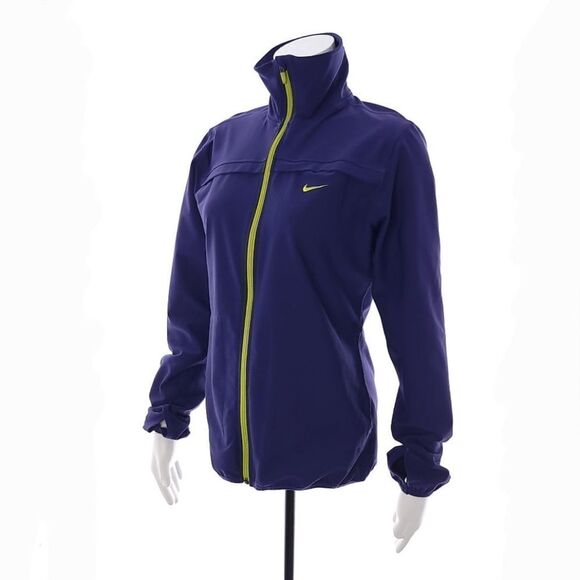 Nike Dri-Fit Women's Size M Purple Long Sleeve Mock Neck Full Zip Jacket - Picture 1 of 12